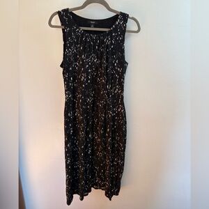 Simply Vera Vera Wang Black And White Knit Sleeveless Midi Dress M